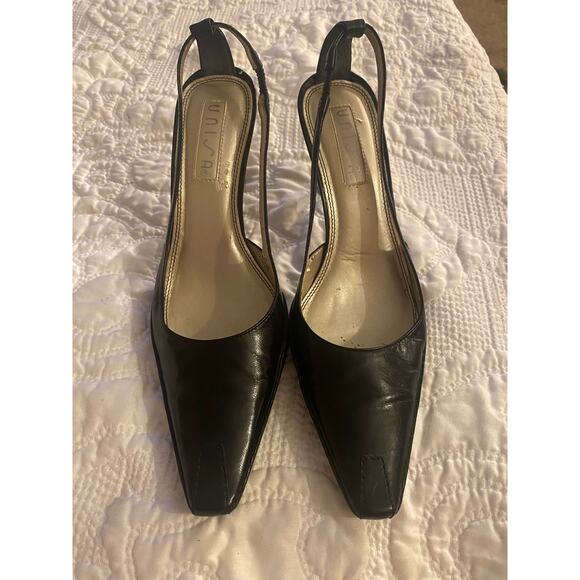 Unisa leather black sling backs 8M - Picture 1 of 10